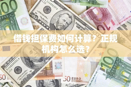 济南借钱担保费如何计算？正规机构怎么选？